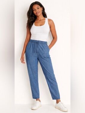 Old Navy High Rise Billie ankle drawstring jeans / size small short